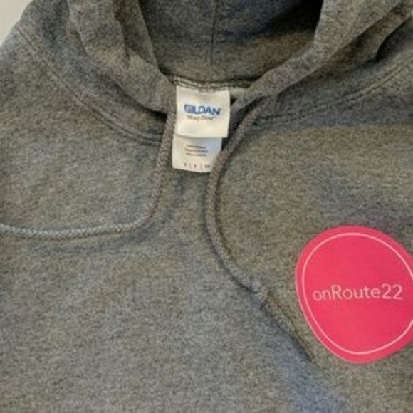 onRoute22  Gray Logo Hoodie - Picture 4 of 5